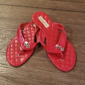 Brighton  Red Quilted Women's Sandals 8.5